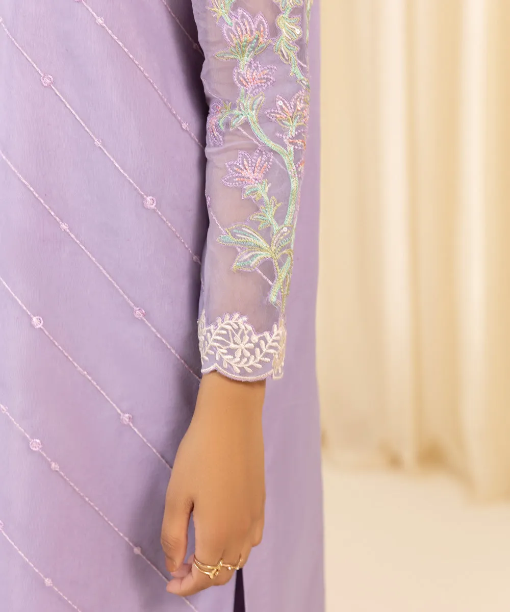 3 Piece -  Embroidered Organza Suit