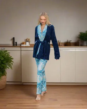 3-piece pajama top   pants   robe