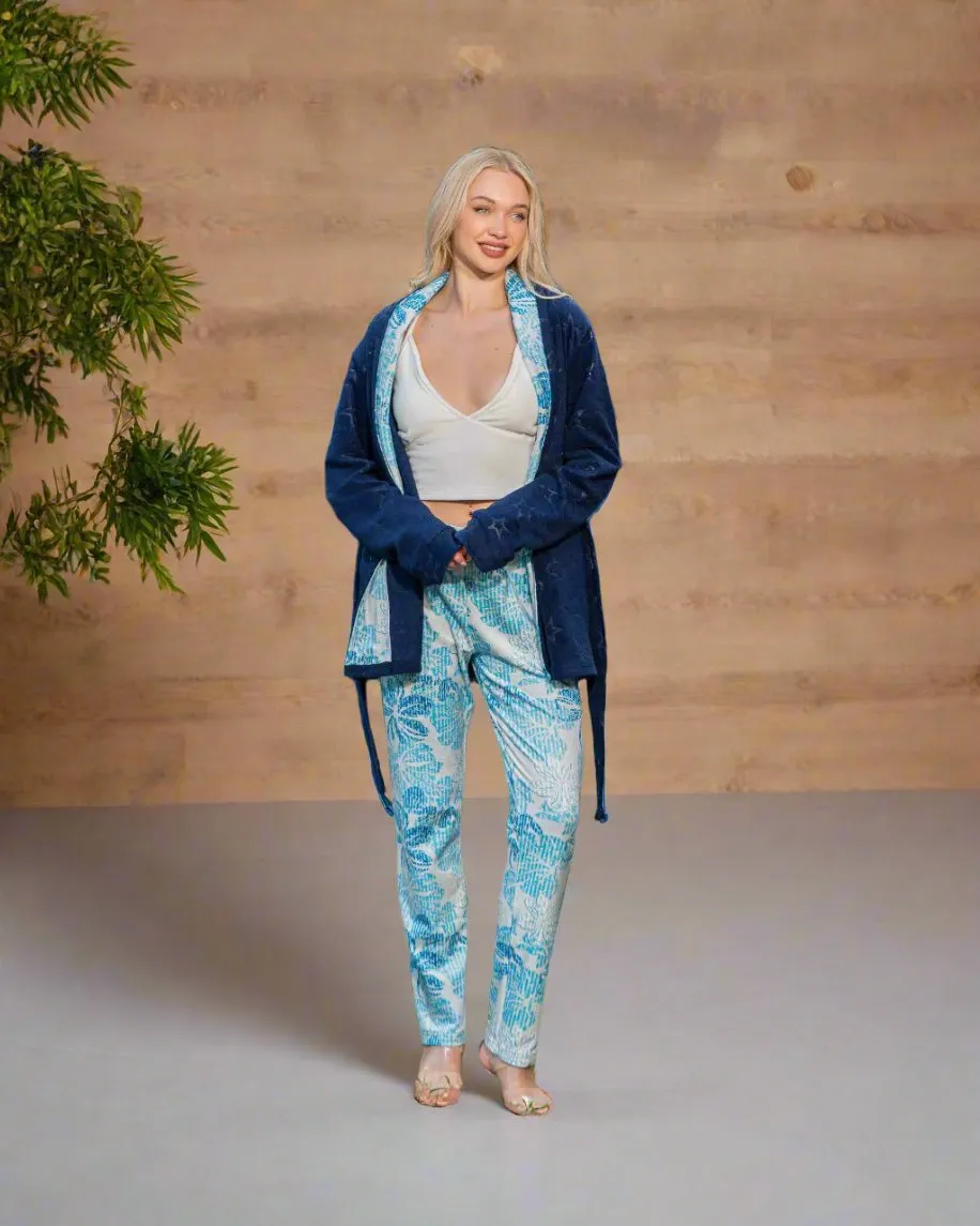 3-piece pajama top   pants   robe