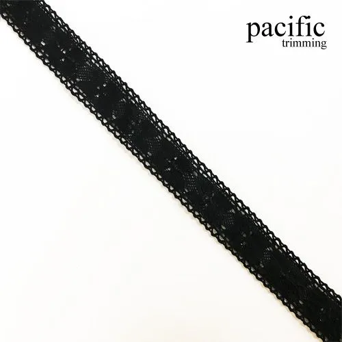 3/4" Black Lace Trim - LA190701