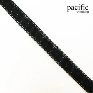 3/4" Black Lace Trim - LA190701