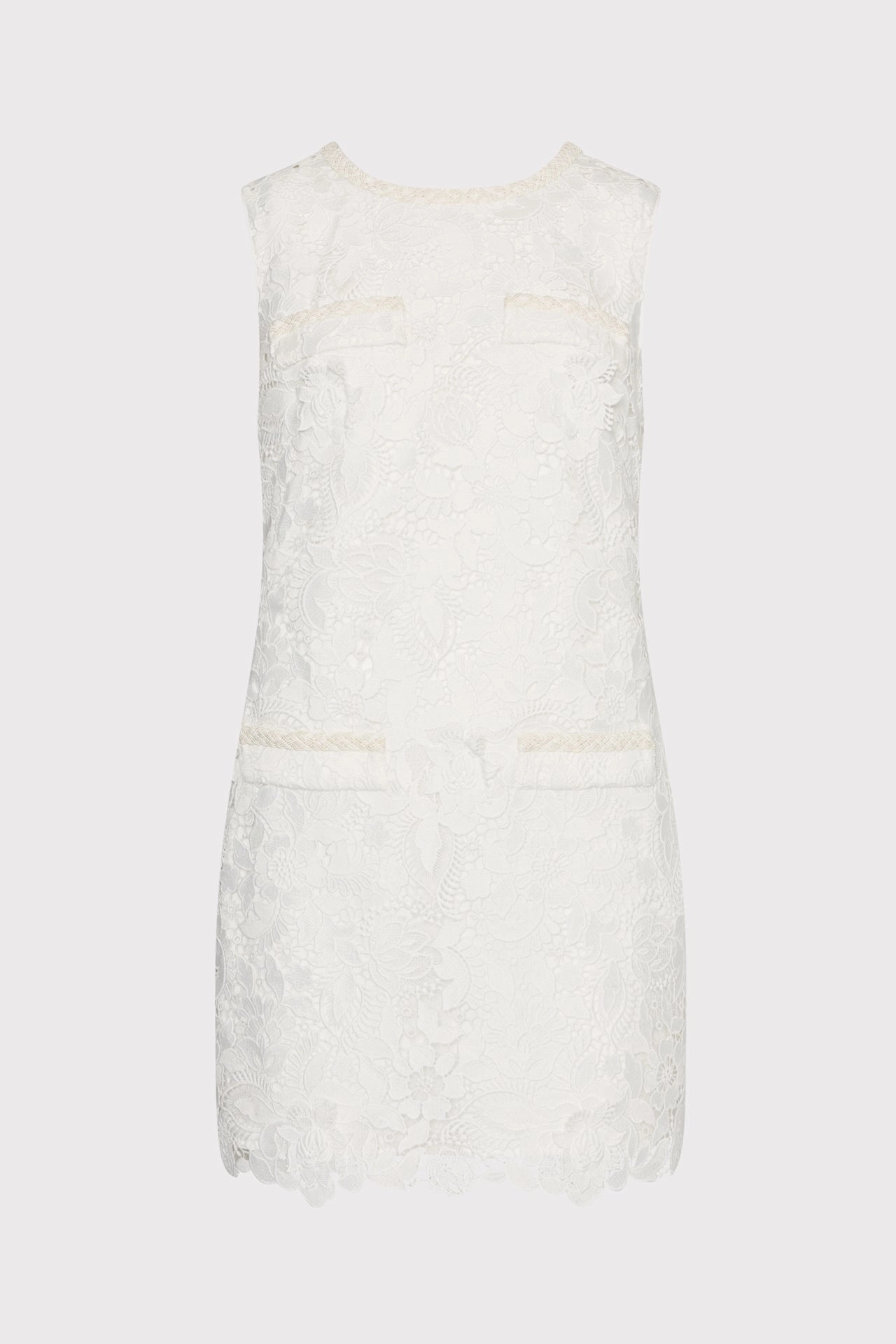 3D Garden Lace Sleeveless Mini Dress Contemporary Design