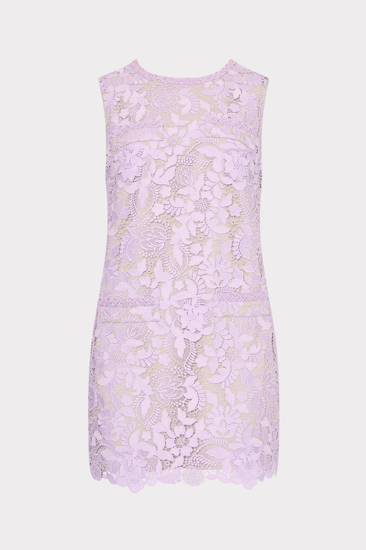 3D Garden Lace Sleeveless Mini Dress Curve Friendly Comfort waistband
