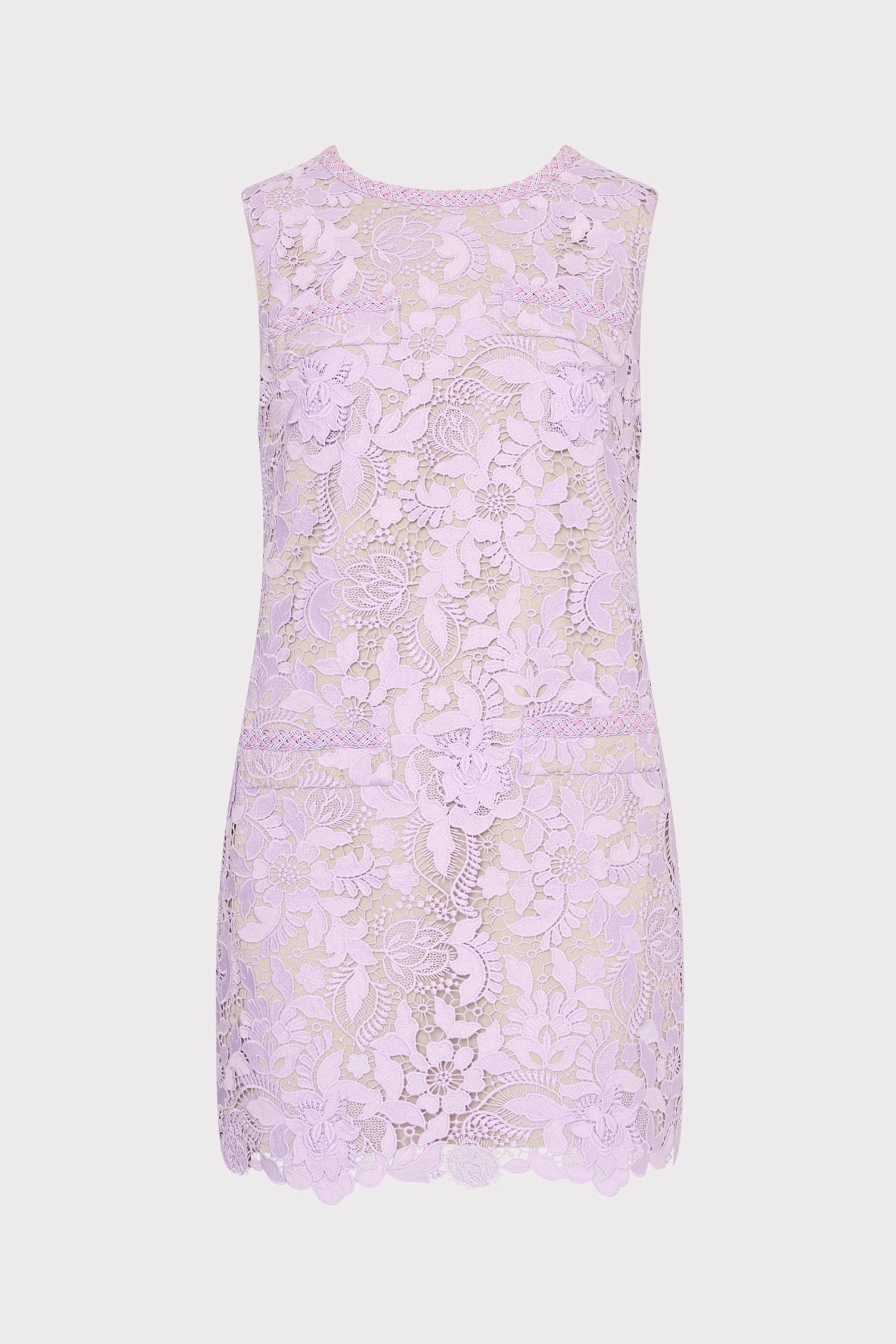 Shine Skin 3D Garden Lace Sleeveless Mini Dress