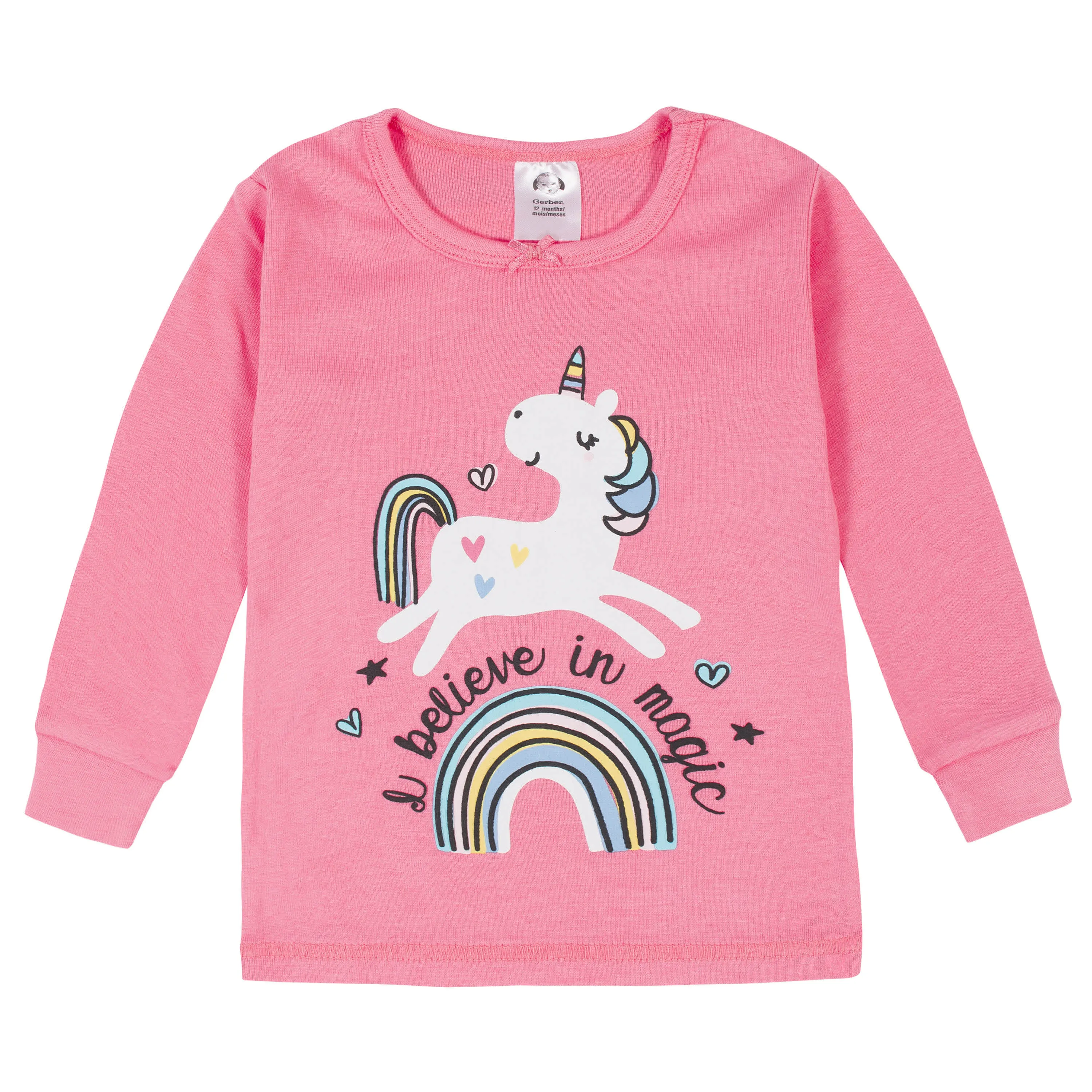 4-Piece Infant & Toddler Girls Unicorn Snug Fit Cotton Pajamas