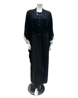 4112 Black Butterfly Effect Modal Morning Robe