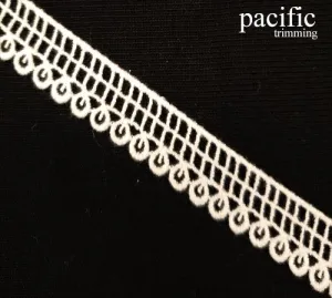 5/8" White Polyester Lace Trim: LAX03211