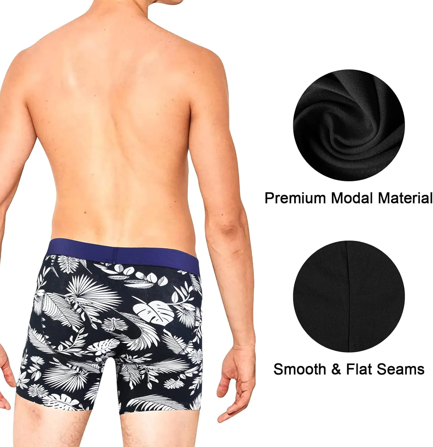 5Mayi Modal Mens Boxer Briefs Breathable Boxer Briefs Underwear for Men Pack S M L XL XXL