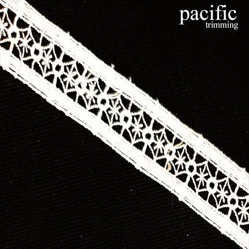 7/8" White Polyester Lace Trim: A7101364
