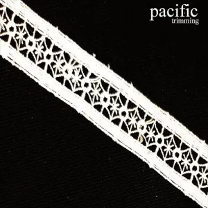 7/8" White Polyester Lace Trim: A7101364