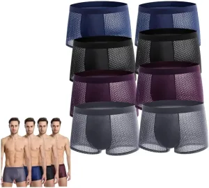 8Pcs Breathable Boxer Briefs Men's Underwear Boxers