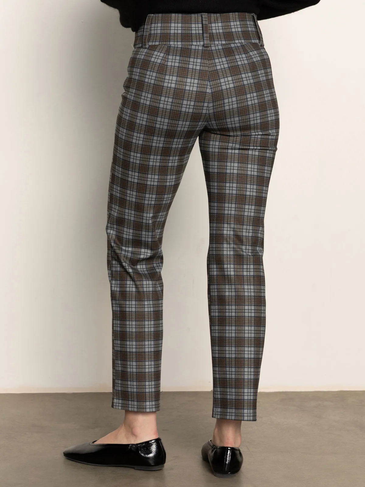 90's Straight Legging Burnt Olive Plaid Fit Comfort