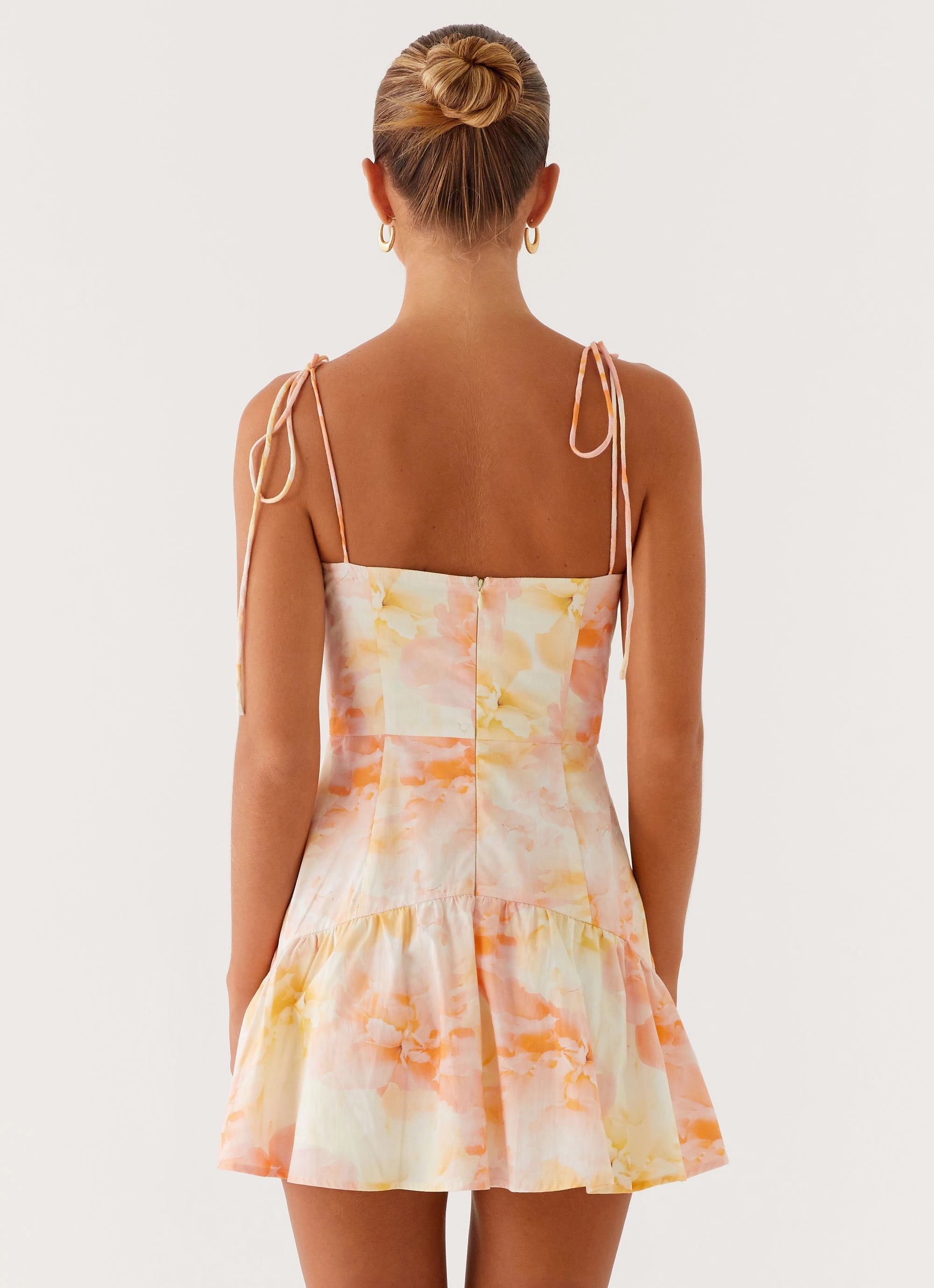 Elegant Texture Eco Friendly Dye Abby Mini Dress - Floral Print
