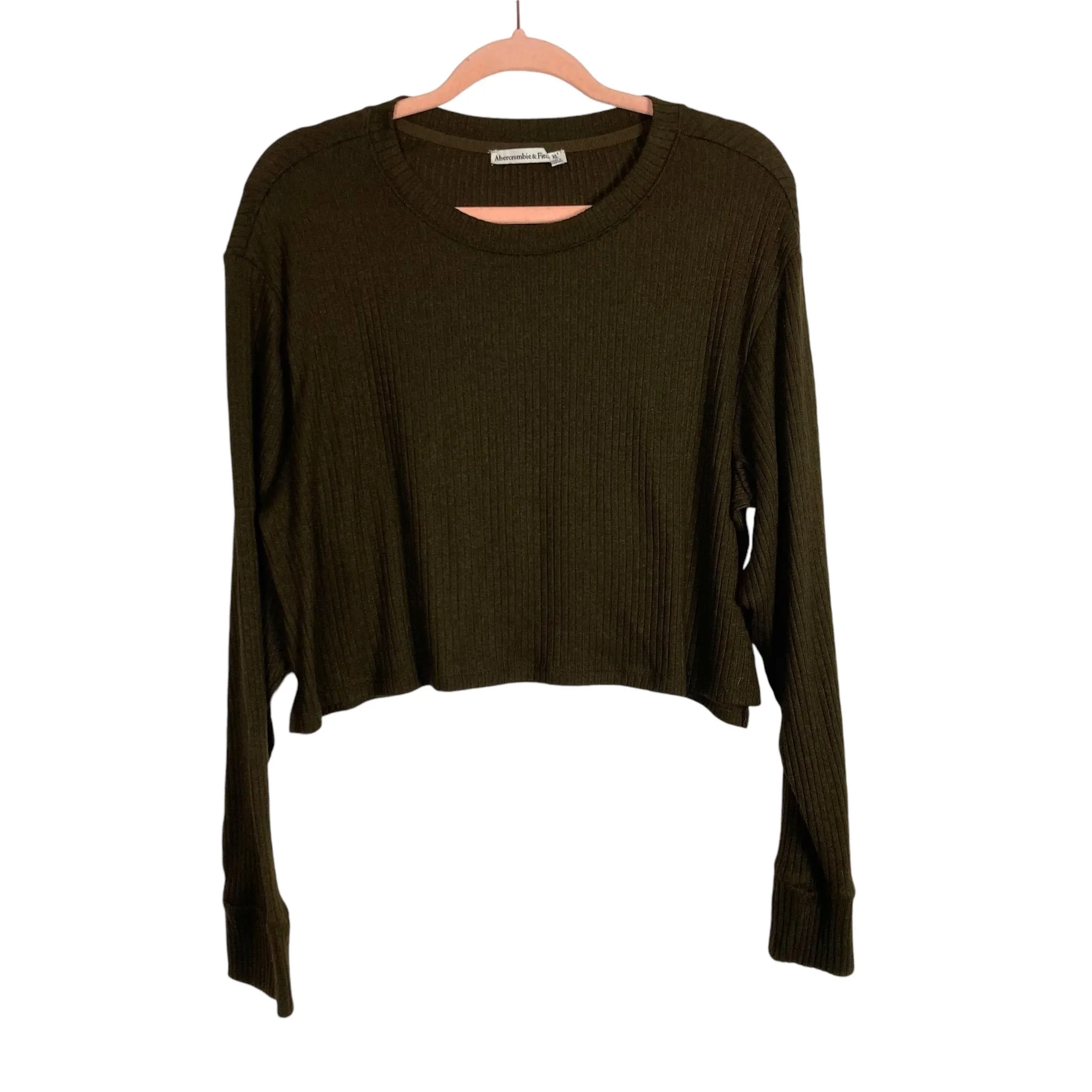 Abercrombie & Fitch Chocolate Ribbed Crop Lounge Top-Size XL (we have matching pants, sold out online)