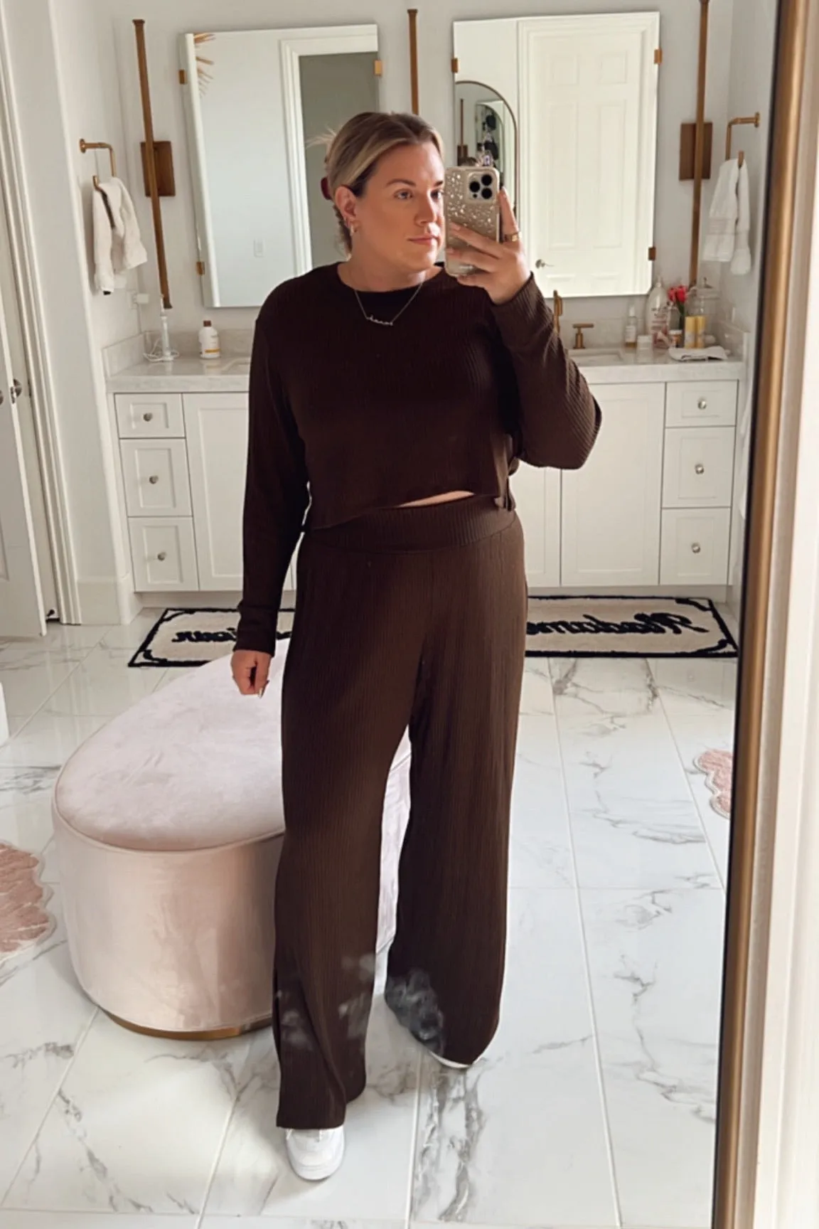 Abercrombie & Fitch Chocolate Ribbed Lounge Pants-Size XL (we have matching top, sold out online)
