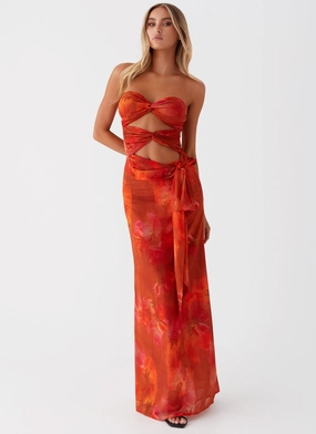 Water Resistant Summer Outfit Roame Maxi Skirt - Amber