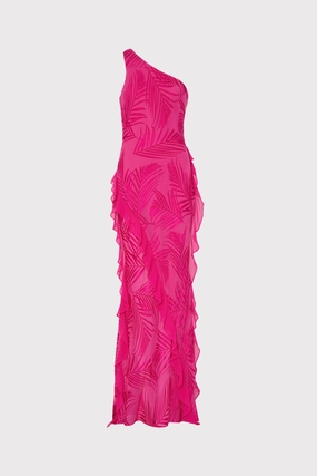 Ryanna Chiffon Devore Dress Silk Flow