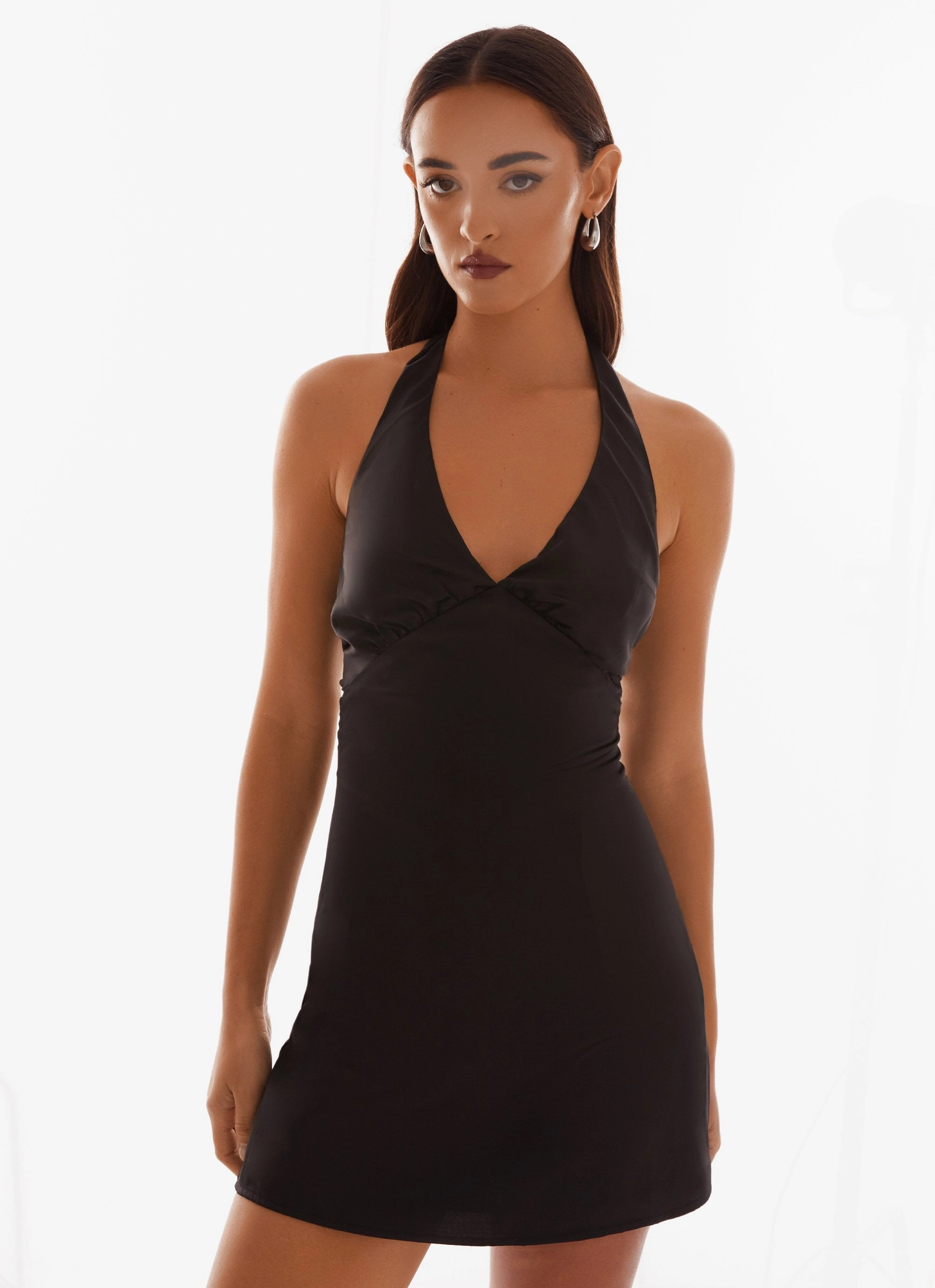 Heavy Hearted Mini Dress - Black Quick Dry Technology Neat Style