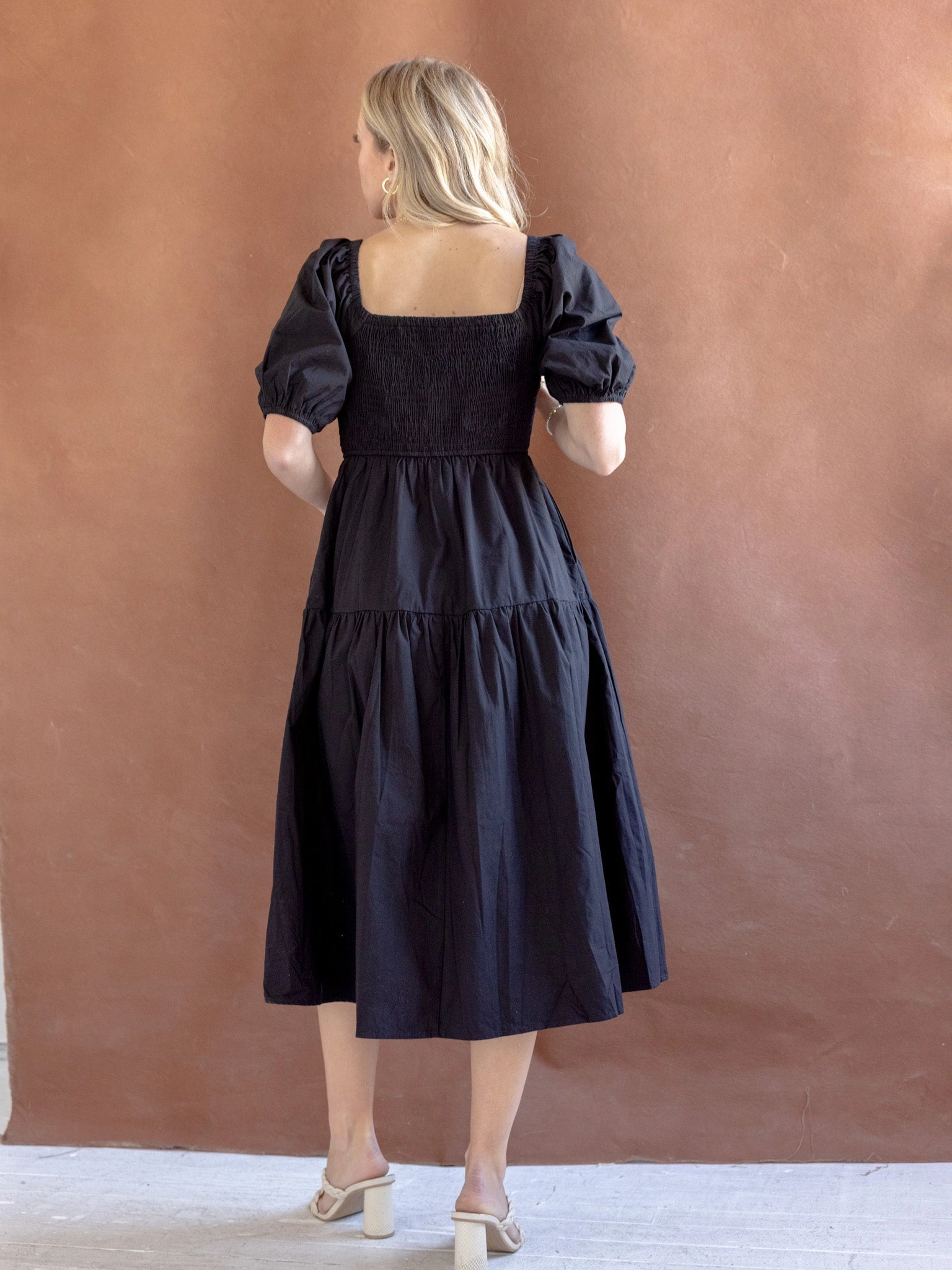 Ada Square Neck Dress Comfortable Wear Subtle Detail