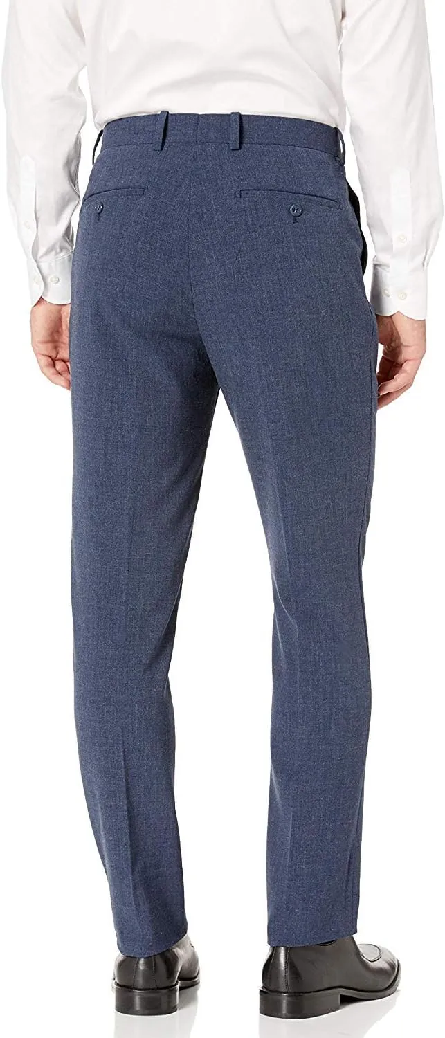 Adam Baker Men's Single Breasted Stretch Slim Fit Stretch 2-Button Vested Suit Set - Colors