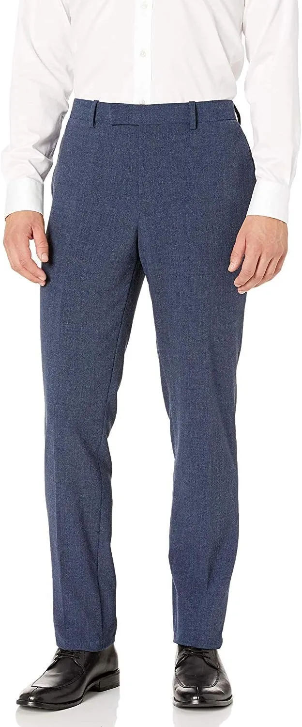 Adam Baker Men's Single Breasted Stretch Slim Fit Stretch 2-Button Vested Suit Set - Colors