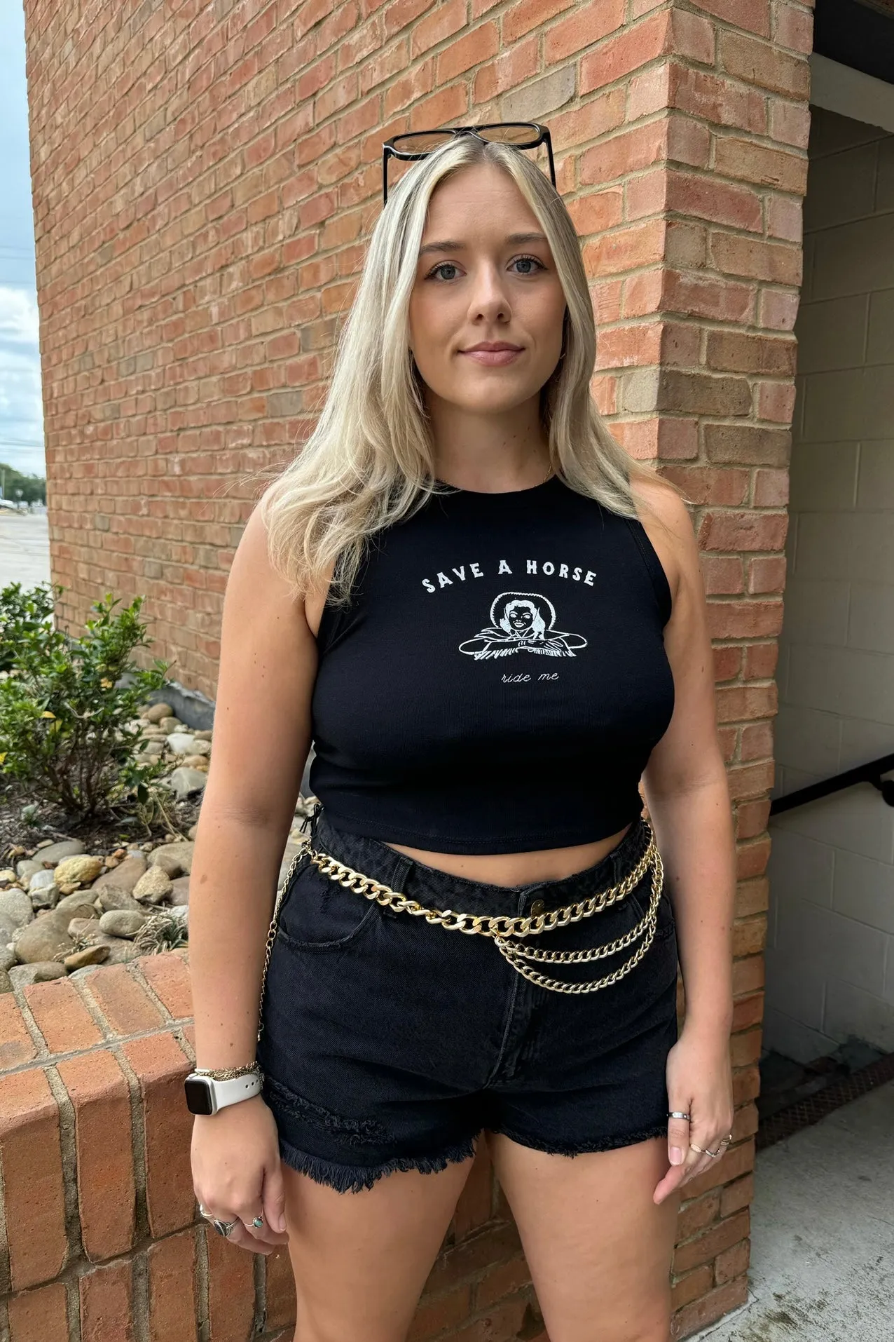 Save A Horse Tank - Black Breathable mesh