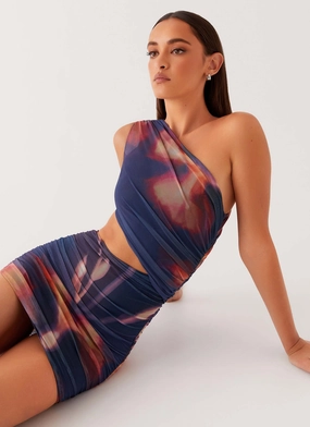 Cool Details Addie Mini Dress - Midnight Bloom