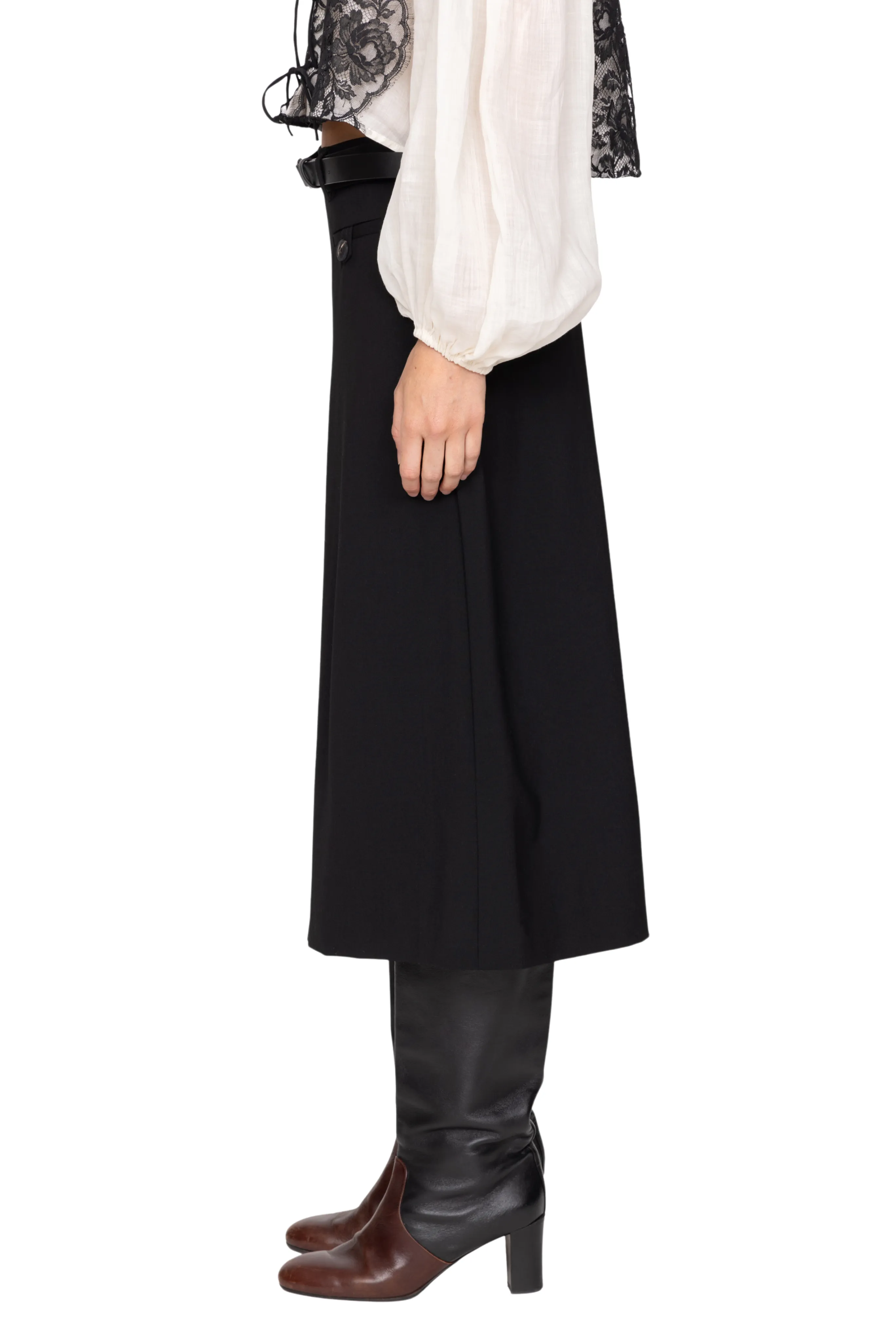 Adeline Wool Suiting Belted Culotte Smart Comfort