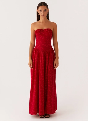 Mid Season Adira Maxi Dress - Red
