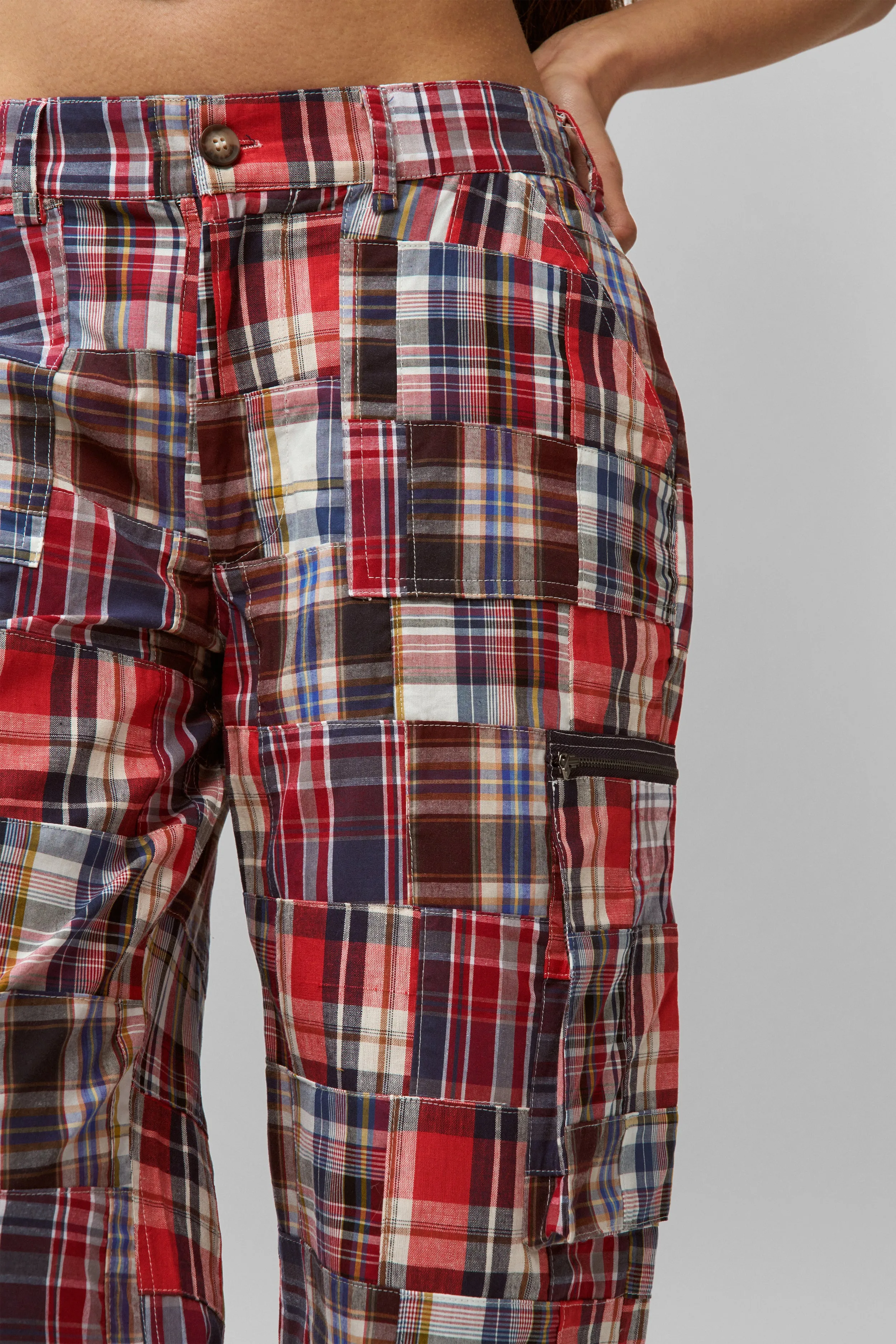 Flat Lock Seams Fashionable Cut Adrian Patchwork Pant