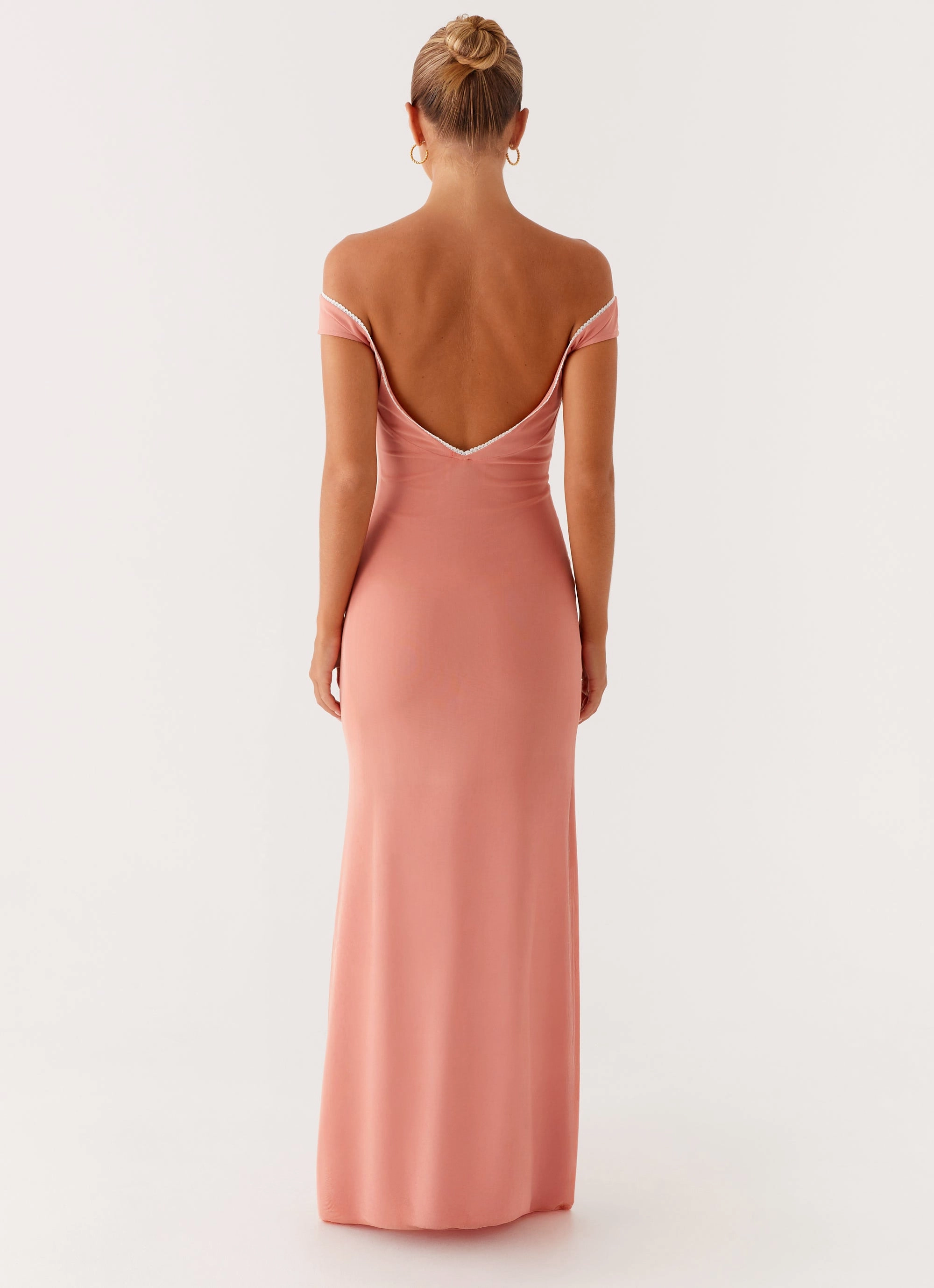 Breathable fabric Katiya Maxi Dress - Peach