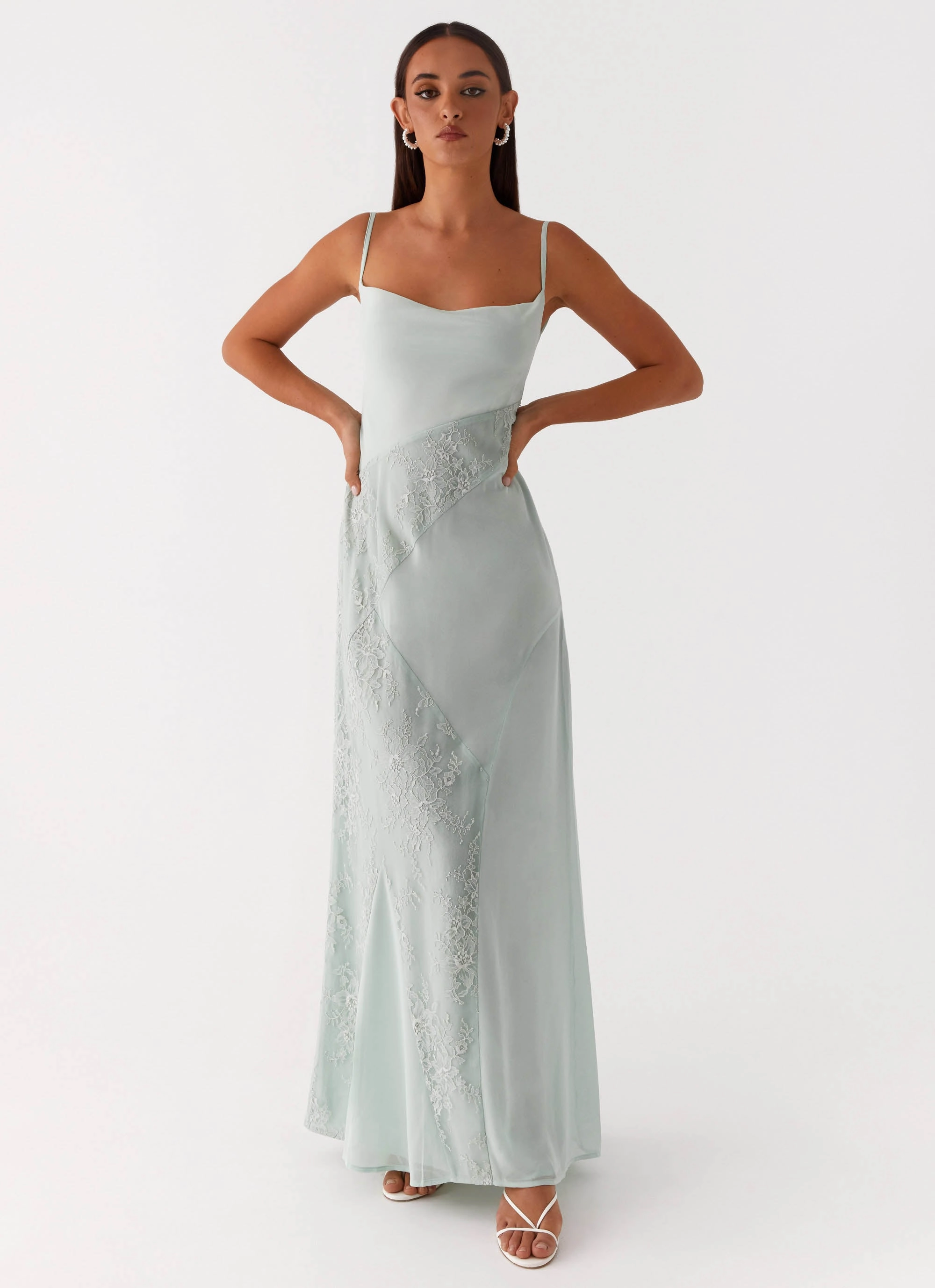 Gabriana Maxi Dress - Sage Floral Pattern
