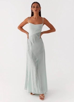 Gabriana Maxi Dress - Sage Floral Pattern