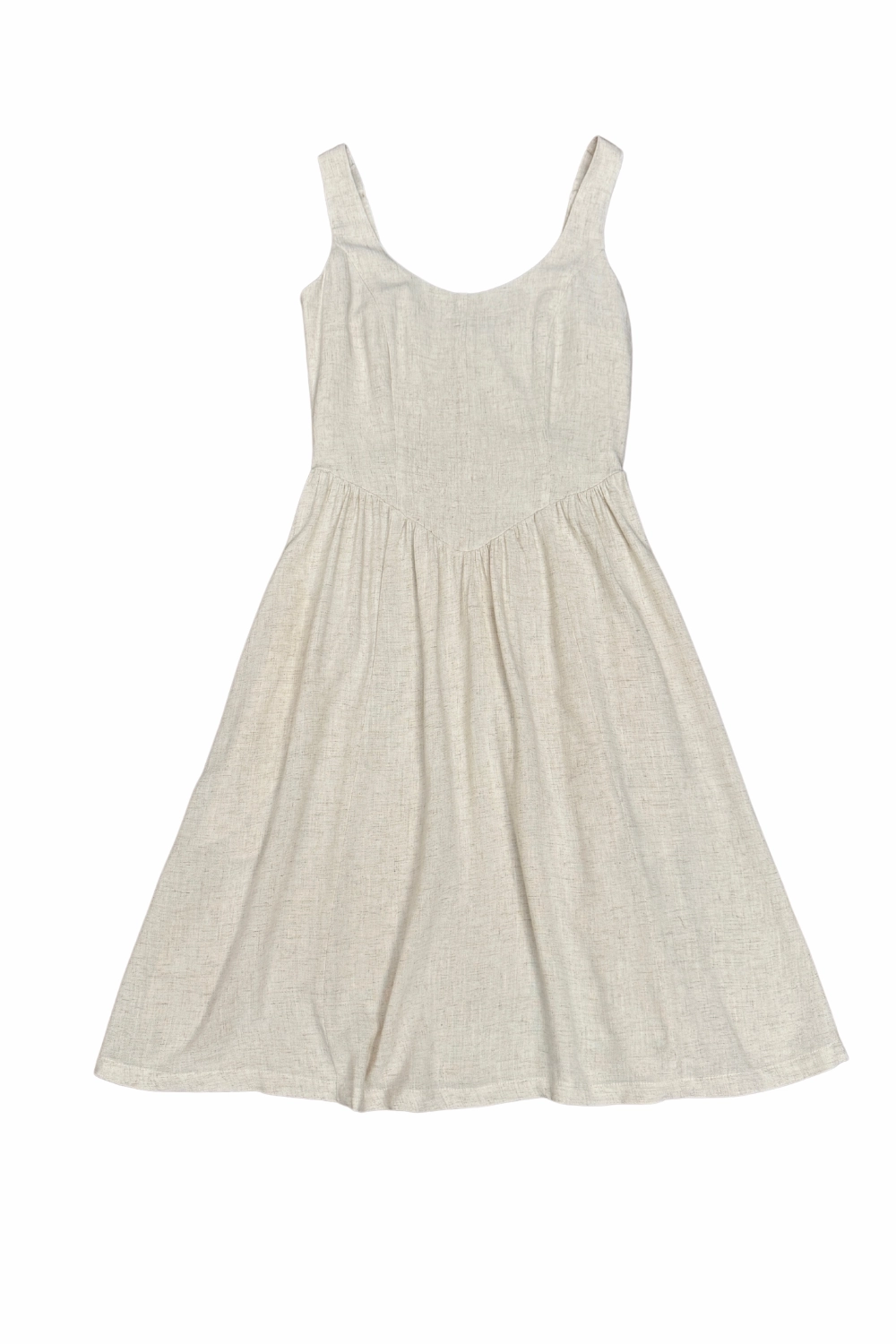 Happy Soul Saturated Hue Agnes dress in Oat Linen