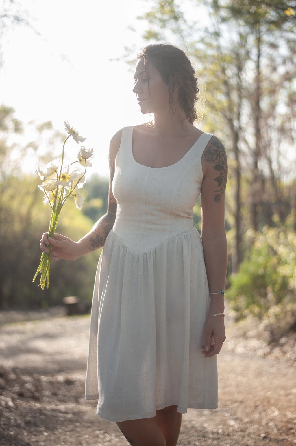Agnes dress in Oat Linen Day Ready