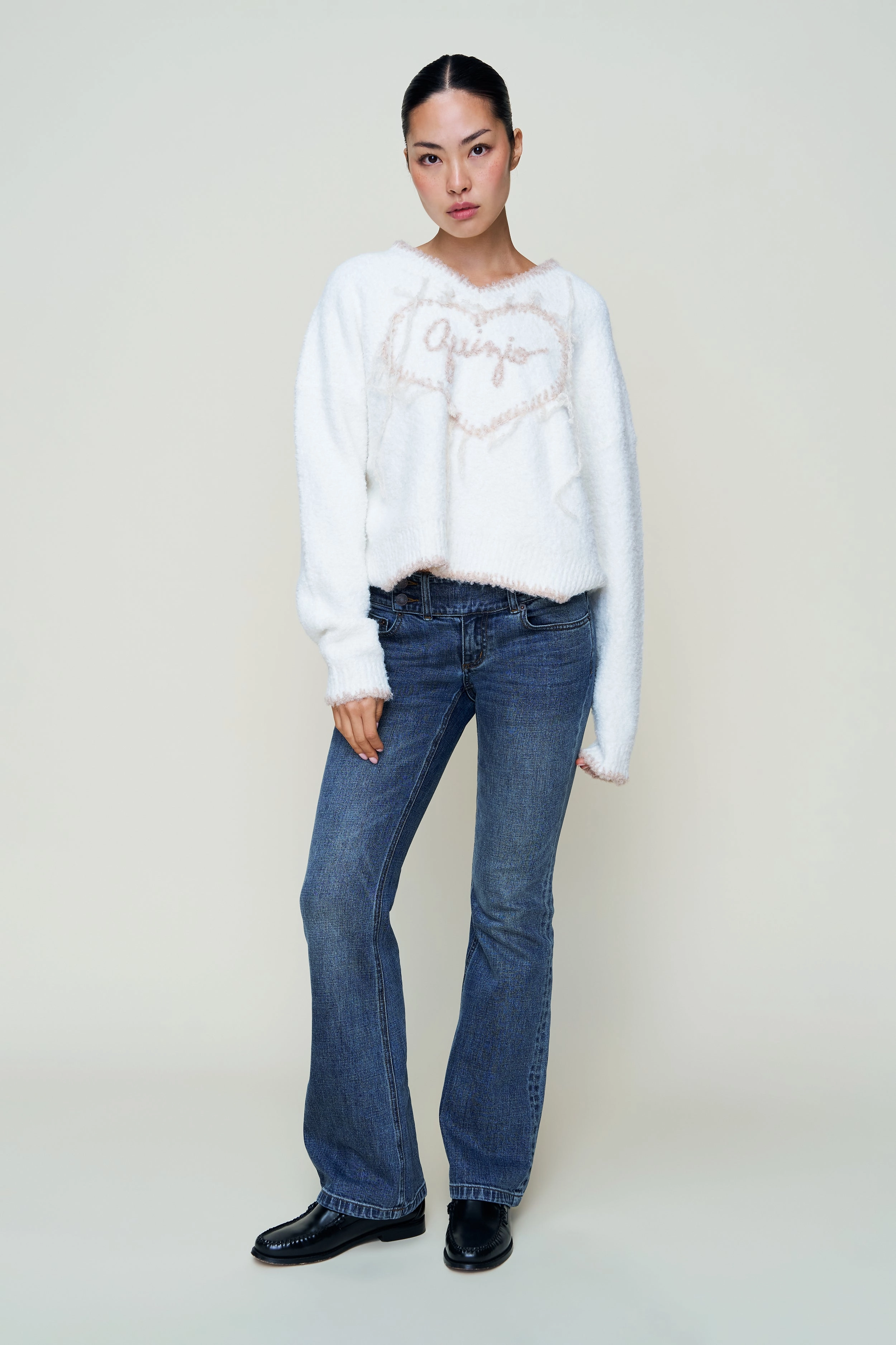 Classic Shape Guizio Heart Wool Sweater
