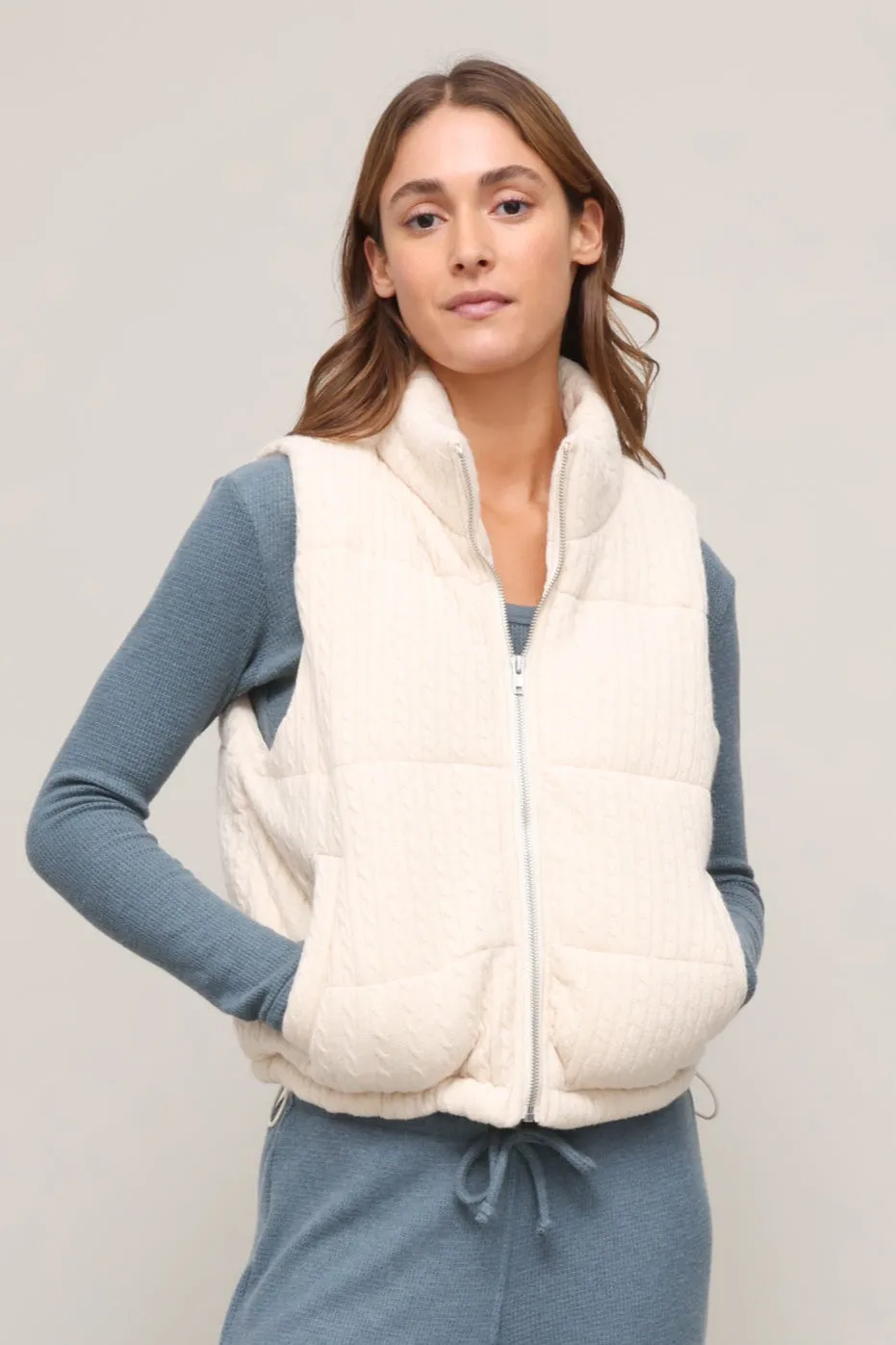 Roll Up Sleeve System LayeredStyling Alistair Cable Puffer Vest