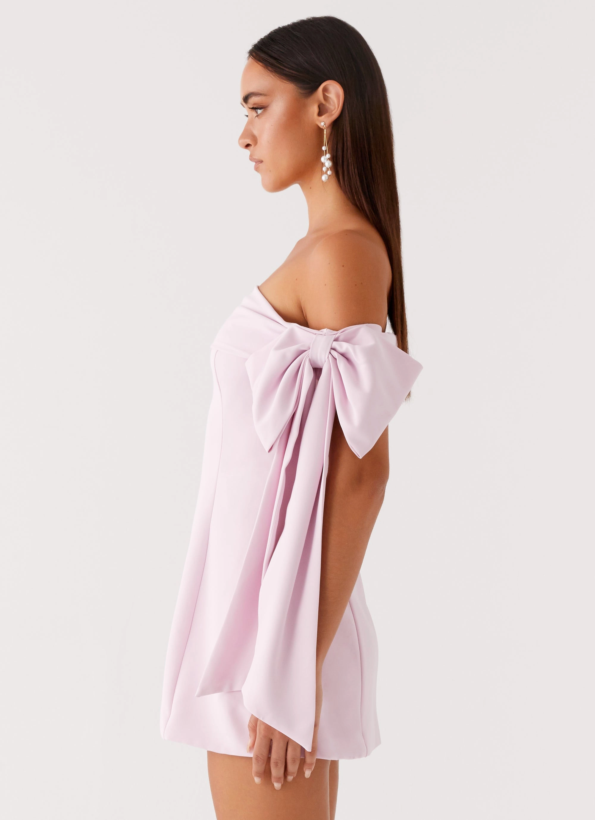 Akari Mini Dress - Pink Neat Finish