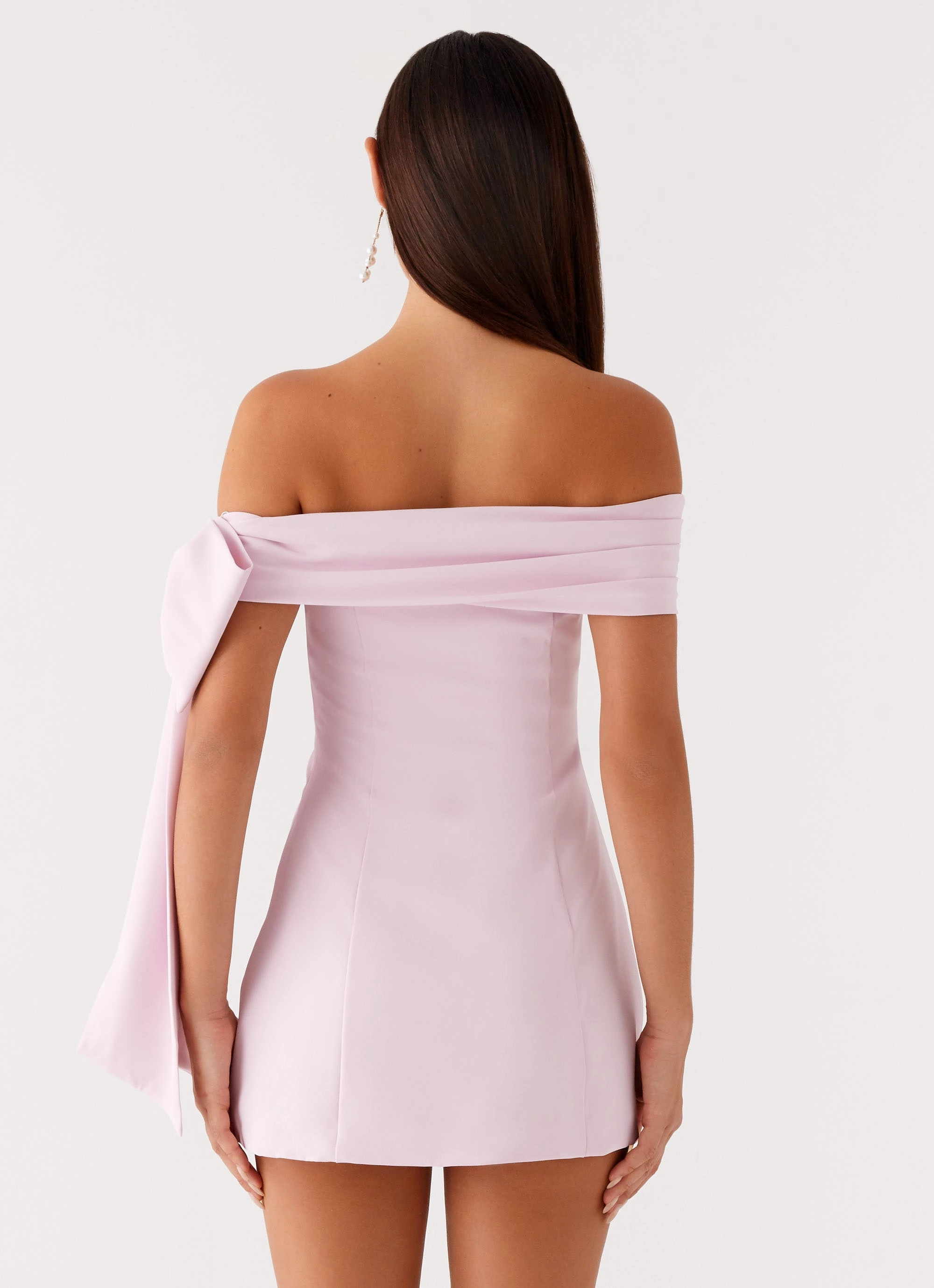 Linen blend Akari Mini Dress - Pink