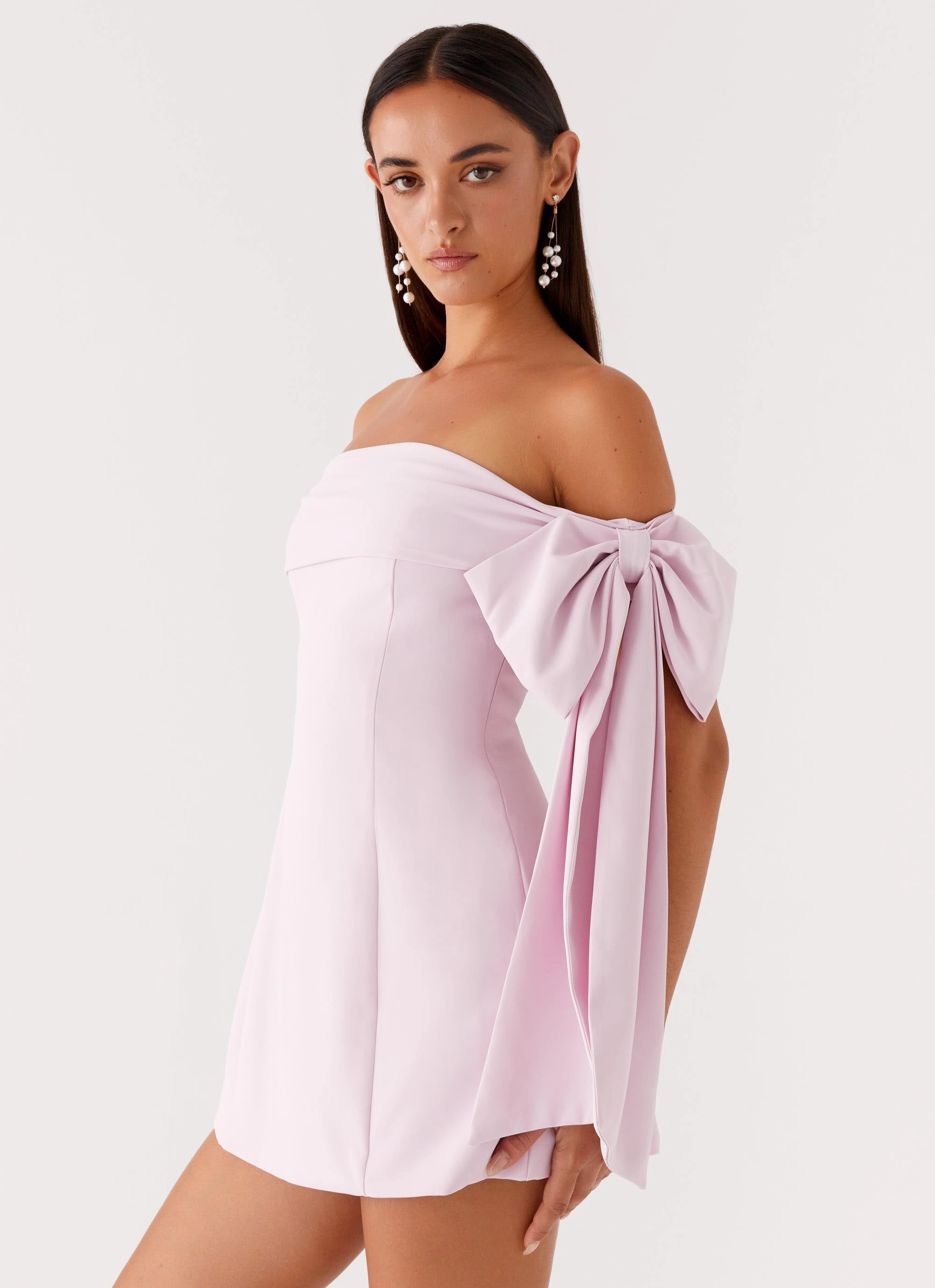 A line Fresh Detail Akari Mini Dress - Pink