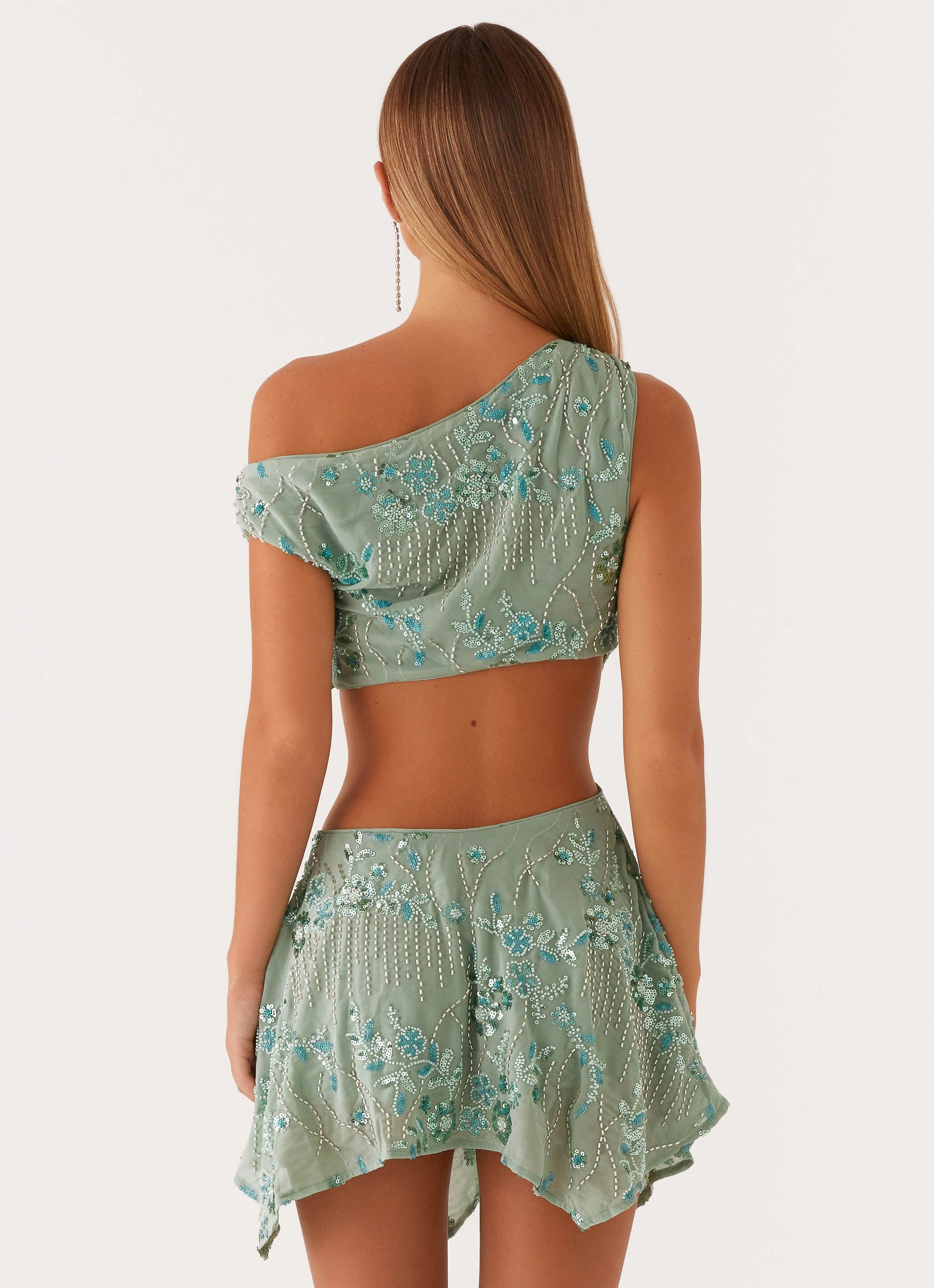 Aletta Sequin Mini Dress - Mint Smart Look Relaxed Feel
