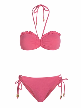 Hydrodynamic Contour Design Alexis Top   Taryn Bottom In Hibiscus Metallic