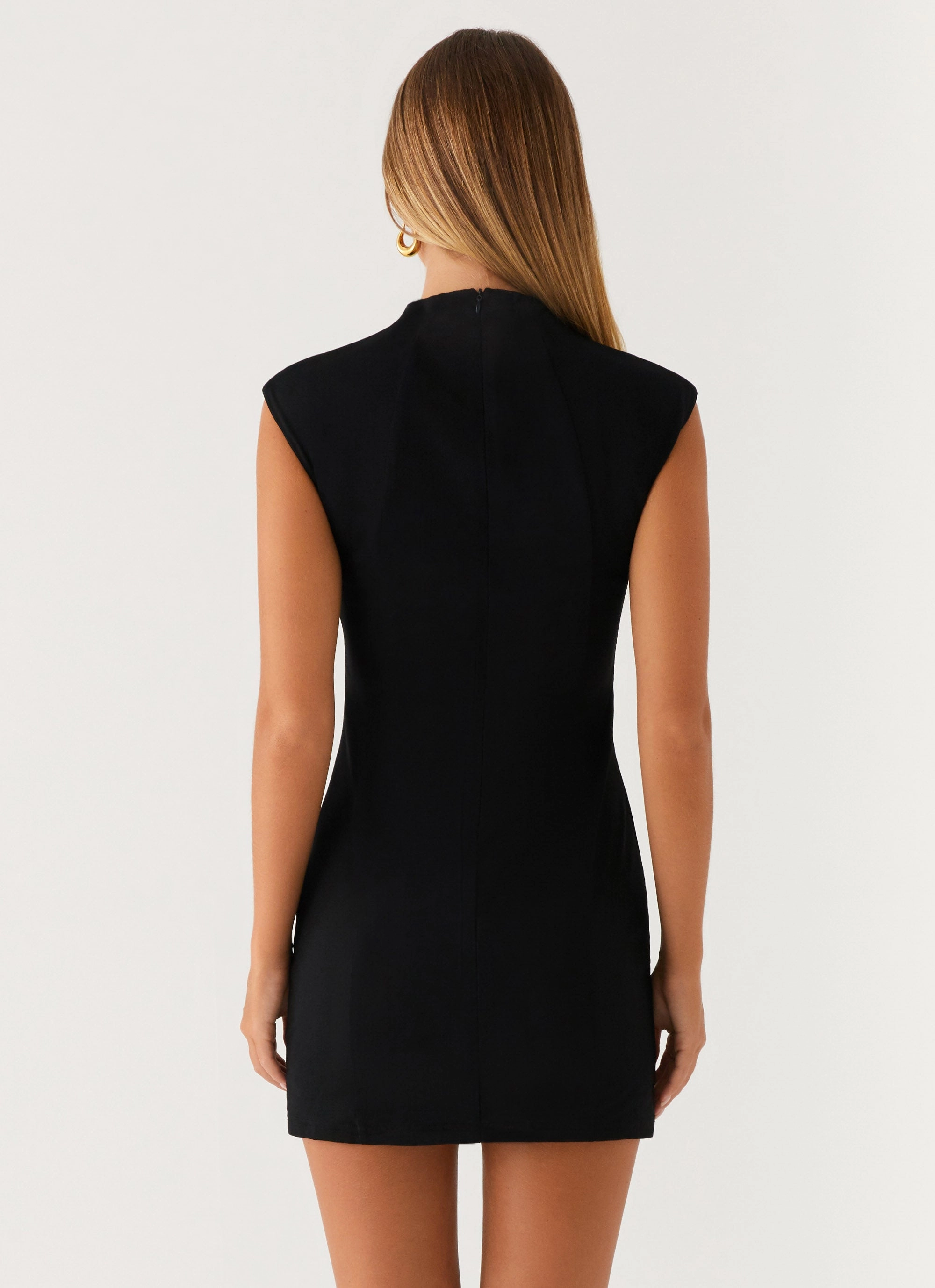 Alias Mini Dress - Black ruffle trim All Day Comfort