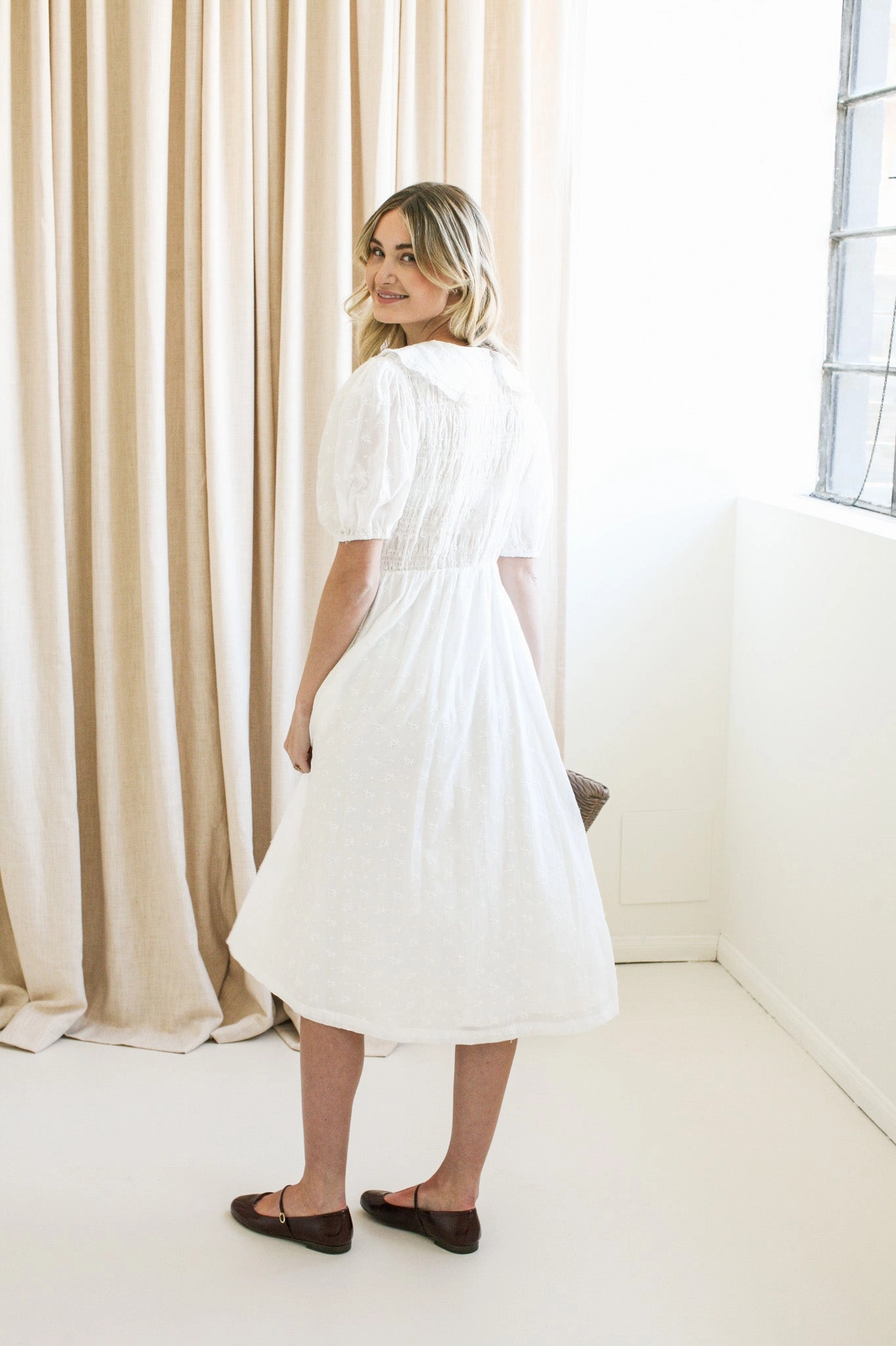 Fair-Trade Alice Collared Midi Dress