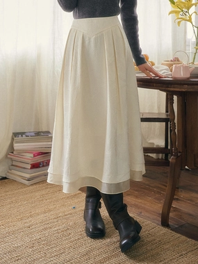 ??Final Sale??Mackenzie A-Line Jacquard Skirt Light Coverage Stretch Motion