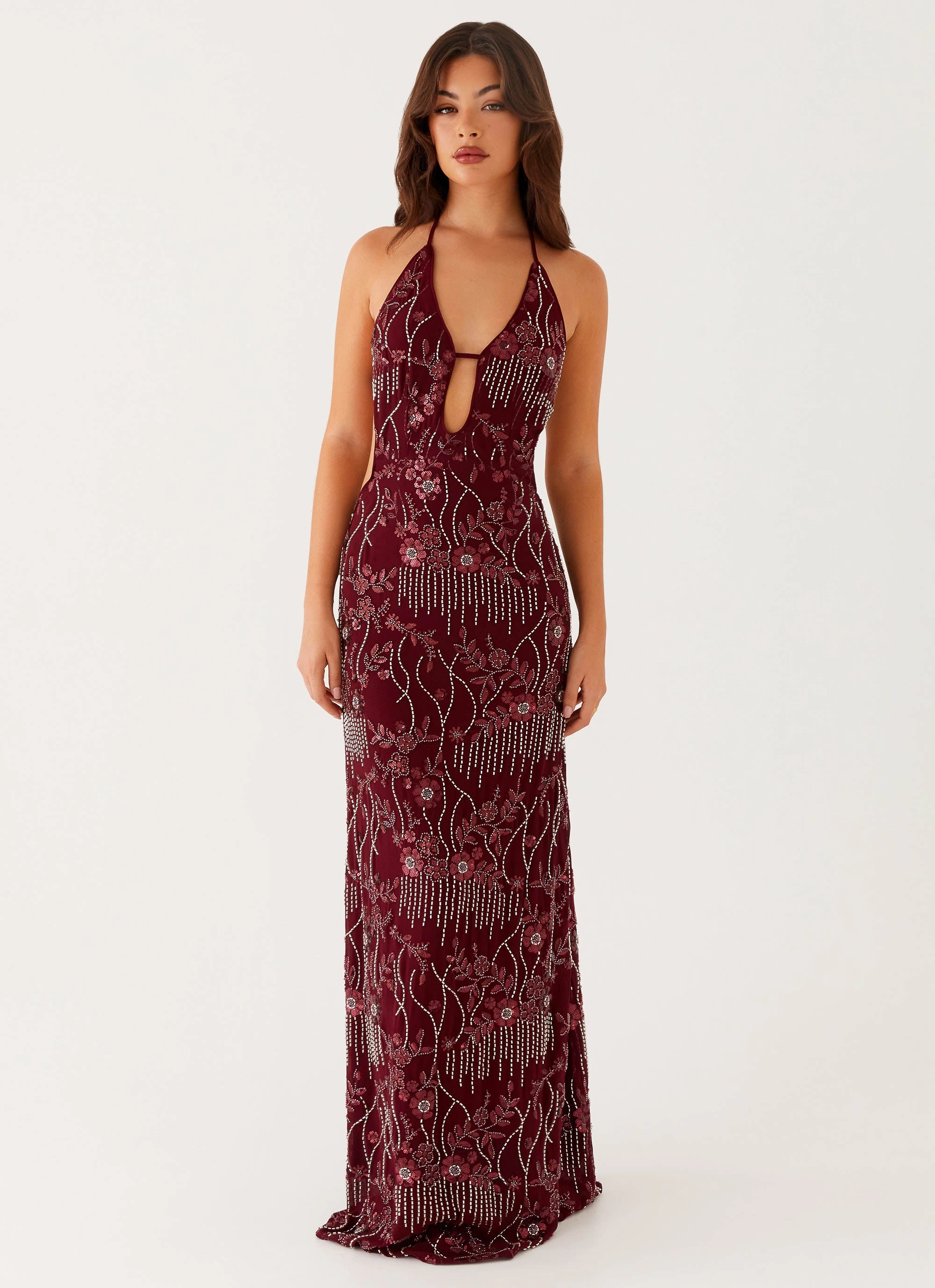 Field Fresh Mood Friendly All For Love Maxi Dress - Burgundy
