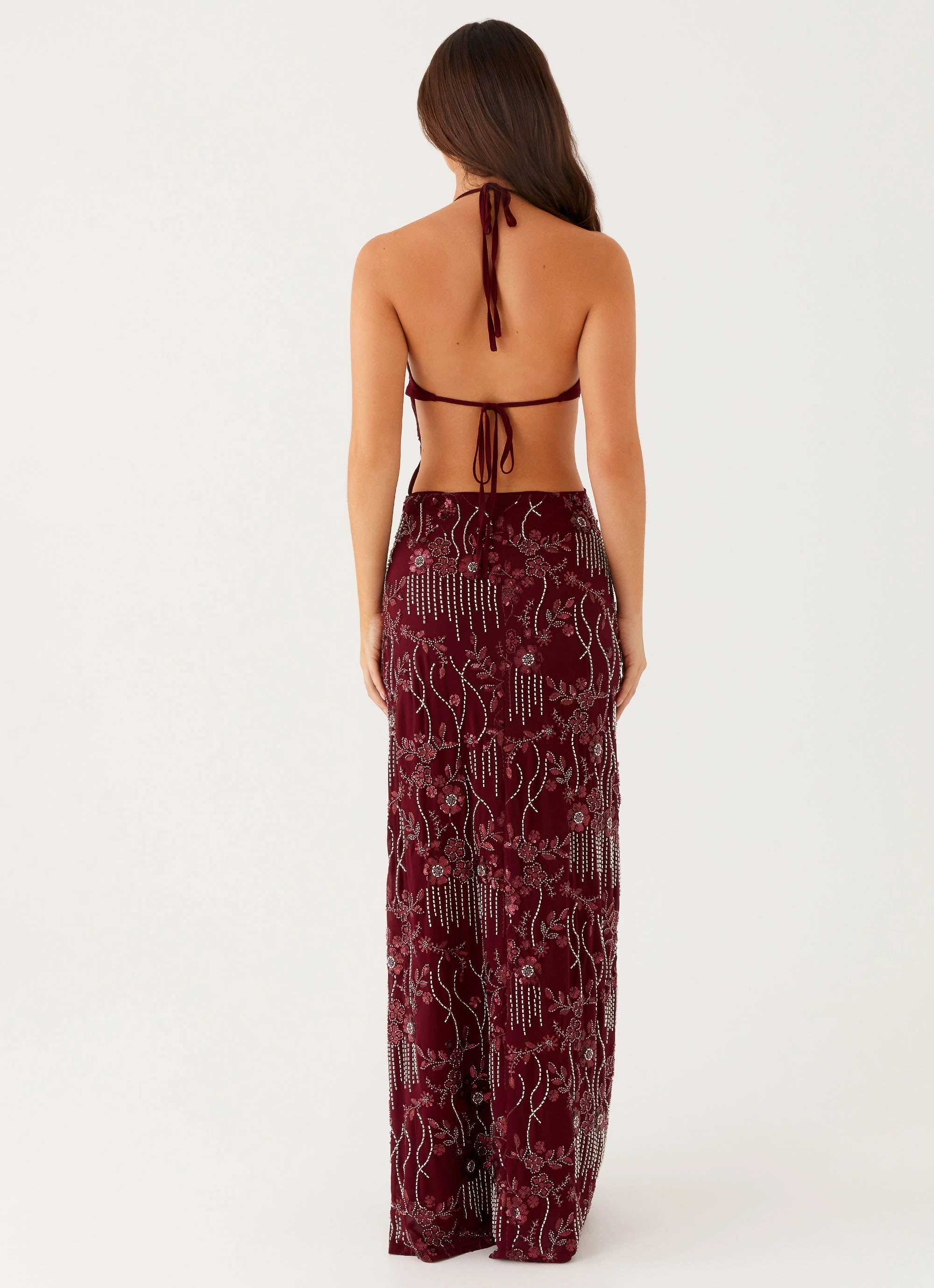 All Timewear Minimal Touch All For Love Maxi Dress - Burgundy