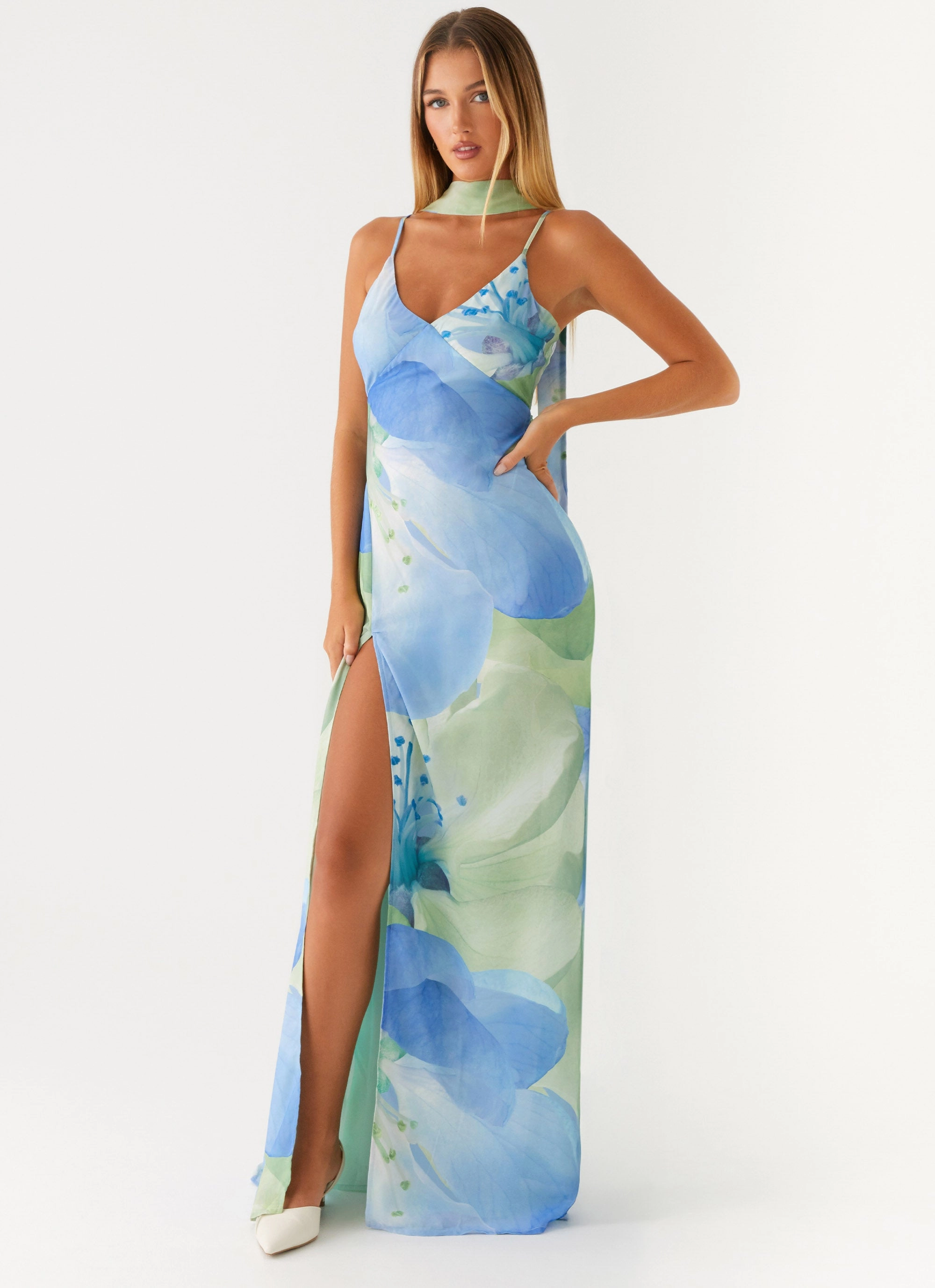 Sanctuary Maxi Dress - Flower Print Chic Tailoring Design Statement Look
