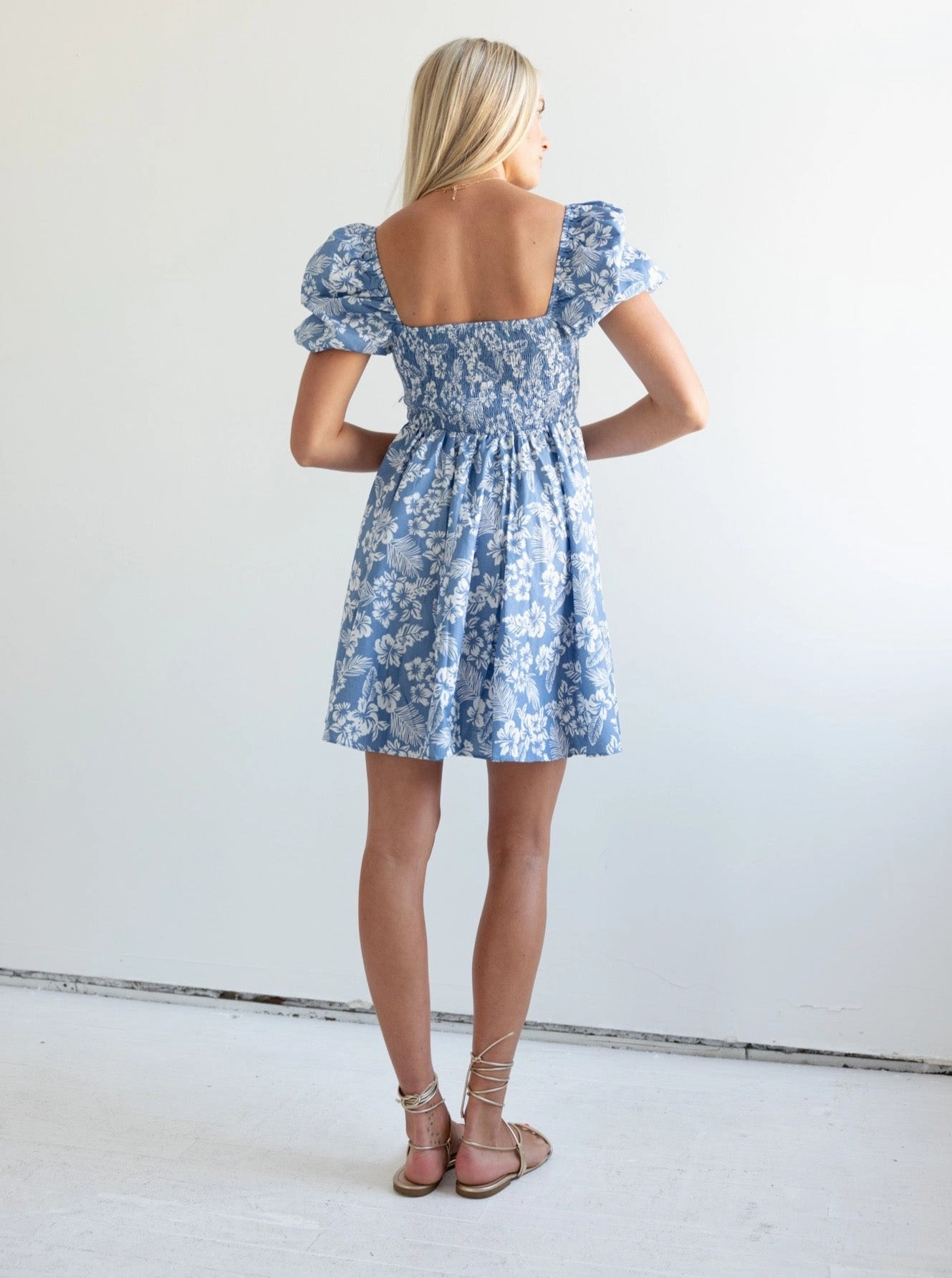 Casual and Comfy Neutral Aesthetic Ellie Floral Dress
