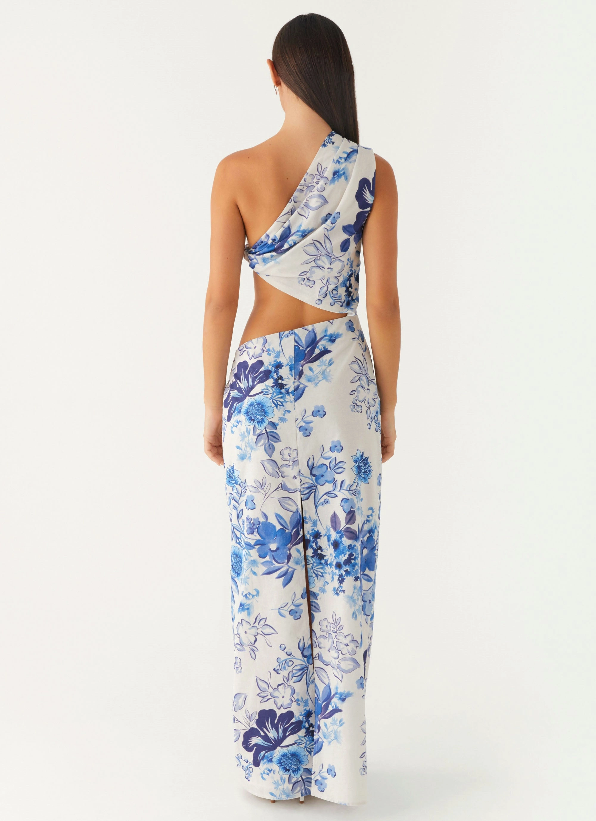 Shine Dressy All Summer Long Maxi Dress - Serene Sky Floral